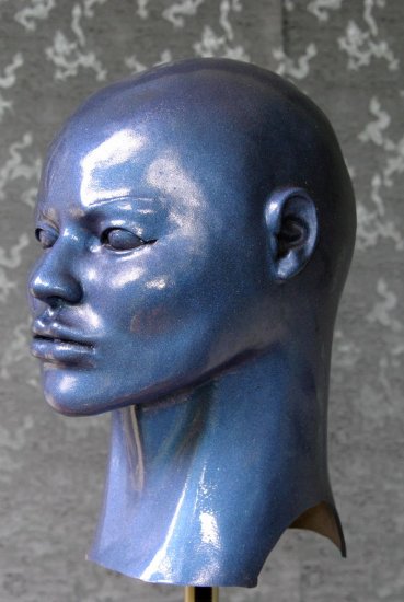 Metallic Blue Cindy Foam Latex Mask