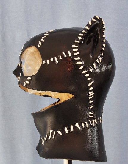 Meow long Black Fetish Hood Foam Latex Mask