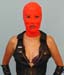 Galexina Red Metallic Female Space Queen Latex Mask